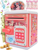 Piggy-Bank-Toys-for Girls,Large Electronic Coin-Cash-Register for-Toddler-Girls