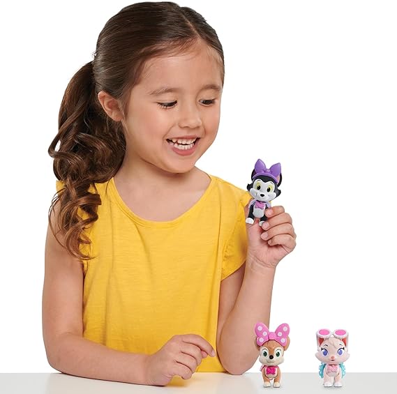 Disney Junior Minnie Mouse Polka Dot Pets 3-Pack Figures Toys for Ages 3 Up