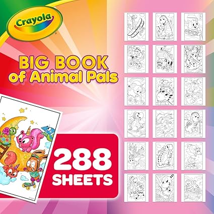 Crayola Coloring Book, Big Book of Animal Pals, 288 Coloring Pages