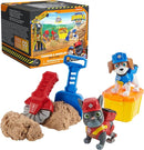 Rubble & Crew, Charger & Wheeler Action Figures, with Kinetic Build-It Sand