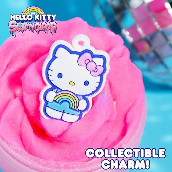 Hello Kitty SLIMYGLOOP, 8 oz. Pink Crystal Slime, Vanilla Scented with Sprinkles