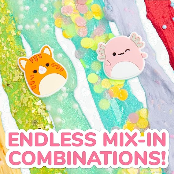 SQUISHMALLOWS Original Ultimate Slime Mix'Ins, 10-Pack, Glitter & Cloud Slime