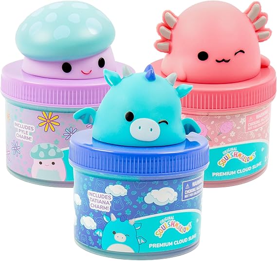 Original Squishmallows Premium Scented Slime, 3-Pack, 8 oz