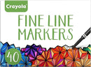 Crayola Fine Line Markers For Adults (40 Count), Skinny Markers For Adult