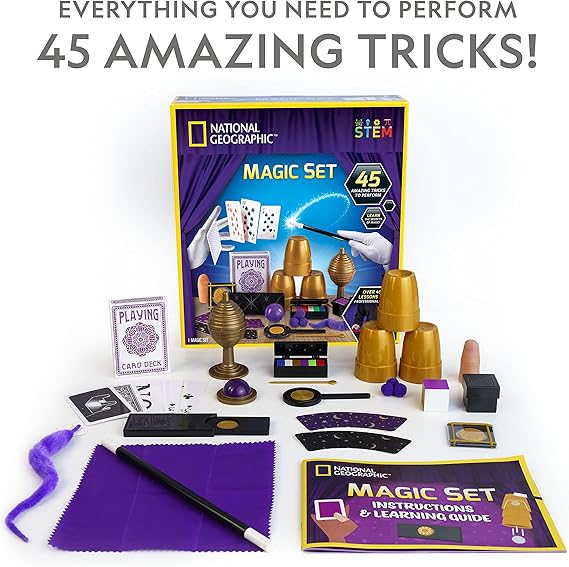 Blue Marble NATIONAL GEOGRAPHIC Kids Magic Set - 45 Magic Tricks for Kids