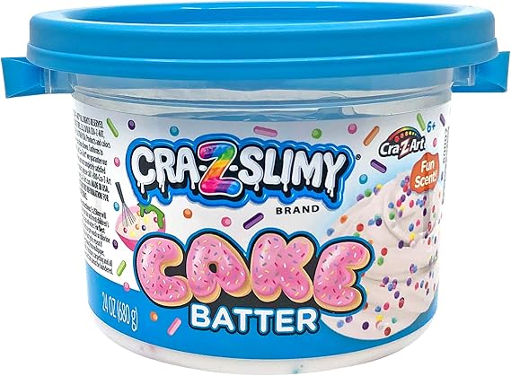 Cra-Z-Slimy 24oz Premade Slime, Cake Batter Scented Clear Slime Stretchy